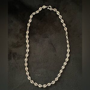 18” 925 Italy Sterling Silver Double Oval Link Chain Necklace 17g